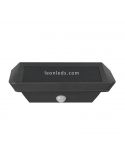 Aplique solar LED para exterior con sensor Mendoza | aplique gris pizarra | LeónLeds Iluminación