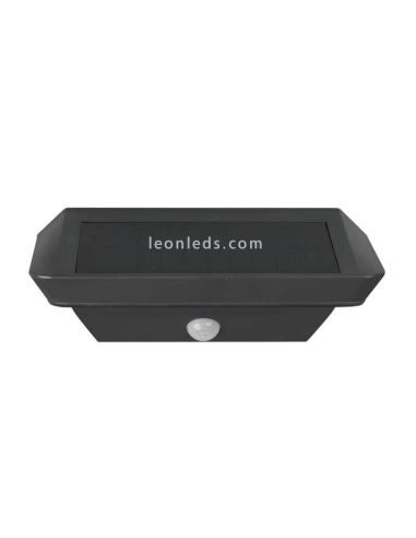 Arandela solar LED para exterior com sensor Mendoza | arandela cinza ardósia | Leon Iluminação LED