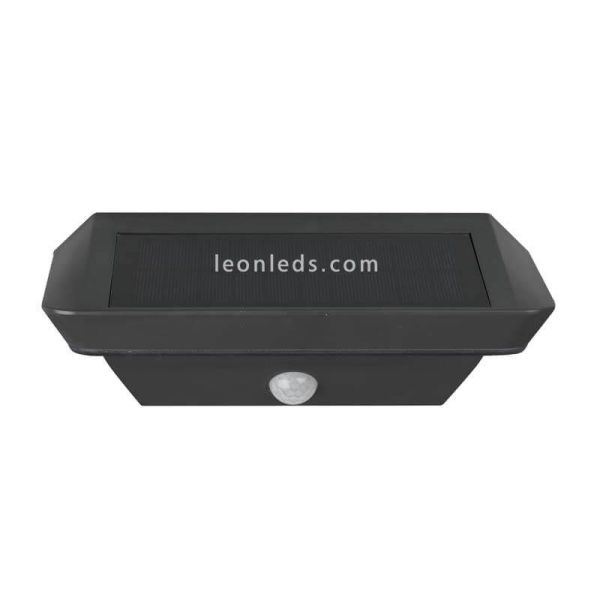 Aplique solar LED para exterior con sensor Mendoza | aplique gris pizarra | LeónLeds Iluminación