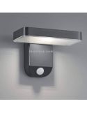 Aplique solar LED con sensor para exterior moderno Esquel | Lámpara de pared gris pizarra | LeónLeds Iluminación