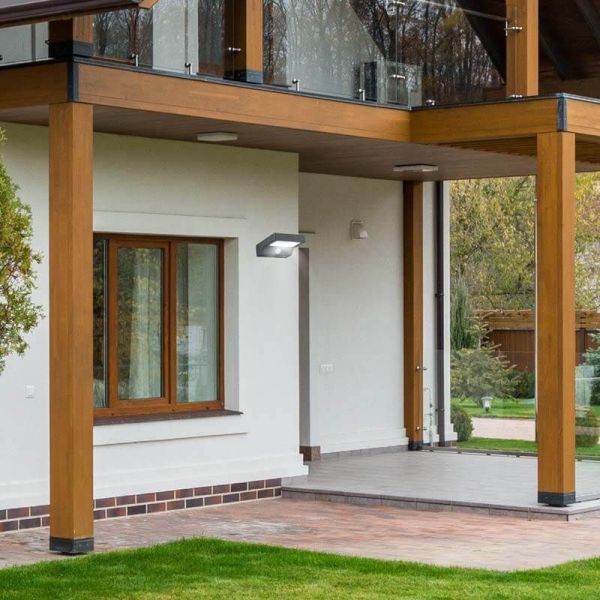 Aplique LED solar moderno con sensor...