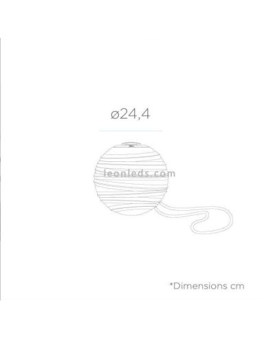 Dimensions de la lampe LED portable rechargeable Sora RVB New Garden | Éclairage LeonLeds