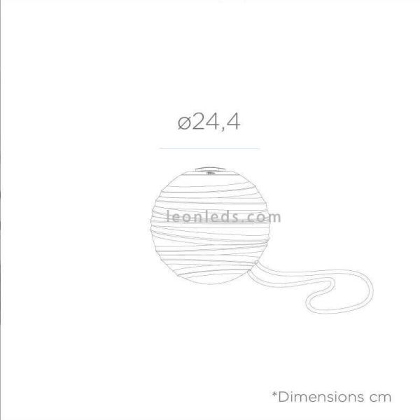 Dimensões da Lâmpada LED Recarregável RGB Sora Portátil Novo Jardim | Leon Iluminação LED