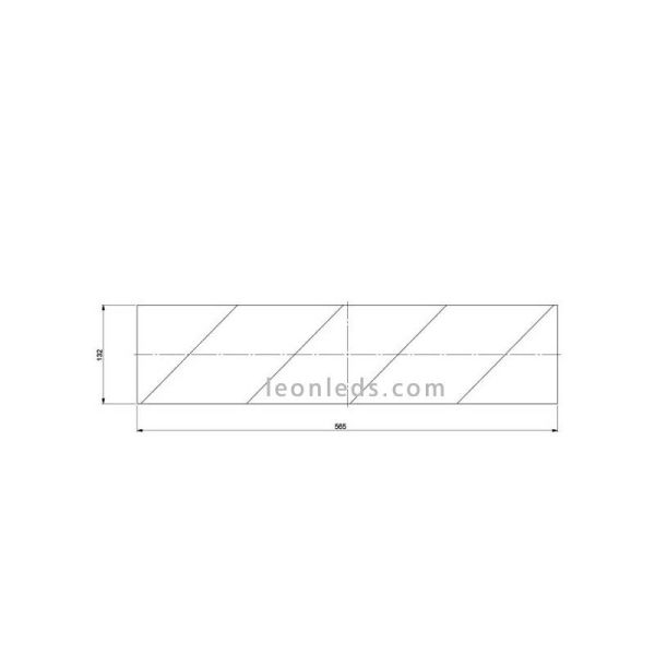 Dimensões do sinal Vignal Long Vehicle V6 | LeonLeds