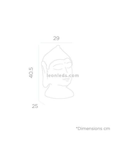 Lámpara decorativa zen Goa recargable de 40 cm | LeonLeds Iluminación
