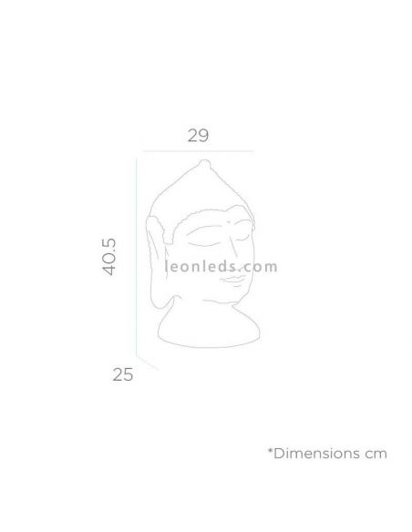 Lámpara decorativa zen Goa recargable de 40 cm | LeonLeds Iluminación