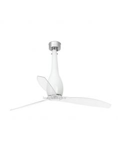 Ventilador de Techo Blanco Brillo Eterfan con motor DC Faro Barcelona 32000 | LeonLeds