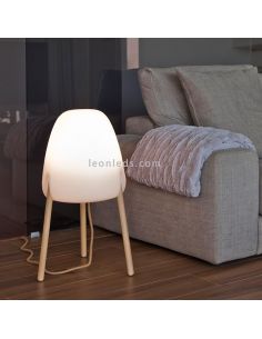 Lámpara de pie exterior madera con cable Rocket 70  | LeónLeds Iluminación 2
