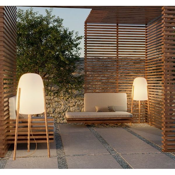 Lámpara de pie Rocket 145 solar y recargable exterior| LeónLeds Iluminación
