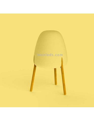 Lámpara de pie Rocket 70 solar y recargable madera| LeónLeds Iluminación