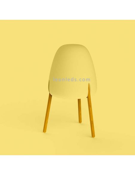Lámpara de pie Rocket 70 solar y recargable madera| LeónLeds Iluminación