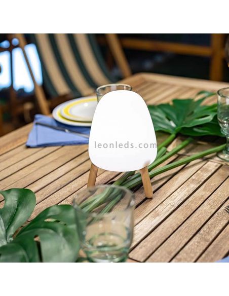 Lámpara de mesa Rocket táctil recargable New Garden exterior| LeonLeds Iluminación