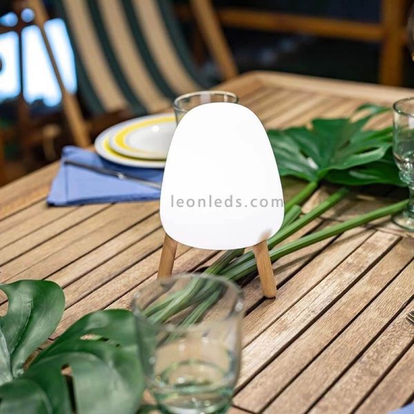 Lámpara de mesa Rocket táctil recargable New Garden exterior| LeonLeds Iluminación