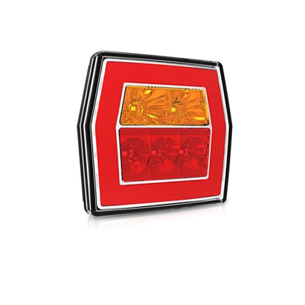 Luz traseira LED 3 funções pisca-pisca de posição de freio com cabo conector baioneta 12-36 V caminhão reboque 24 V | Leon Leds-