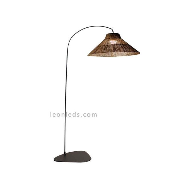Lámpara de pie portátil fibras naturales Niza New garden | LeonLeds Iluminación
