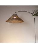 Lámpara LED de pie portátil fibras naturales Niza desmontable 2 en 1 New garden | LeonLeds Iluminación