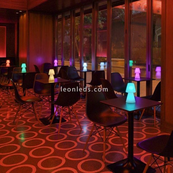 Lámpara de mesa LED Lola 30 mediana con batería recargable RGB | LeonLeds Iluminación