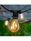 Pack 3 Guirnaldas Allegra negra con cable 2700k  New Garden | LeonLeds Iluminación