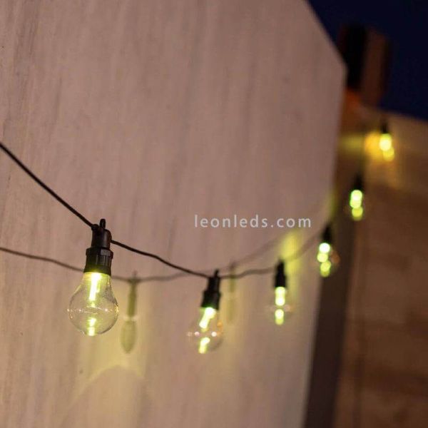 Pack 3 guirlandes Allegra noires avec câble extérieur New Garden | Éclairage LeonLeds