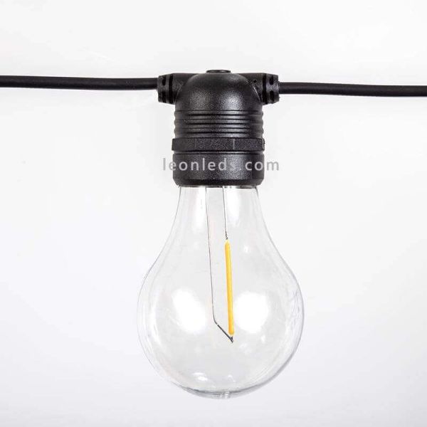 Pack 3 guirlandes Allegra noires avec câble 2700k ou RGB New Garden | Éclairage LeonLeds