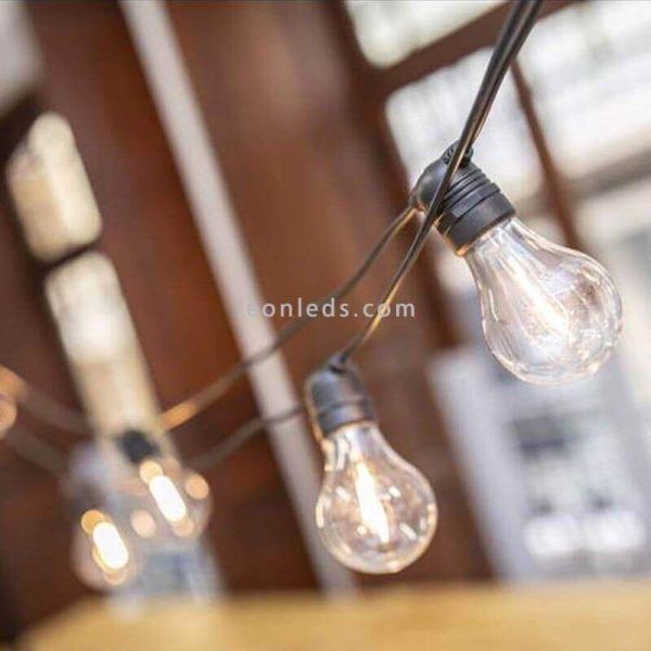 Pack 3 Guirnaldas Allegra negra con cable  New Garden | LeonLeds Iluminación