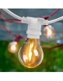 Pack 3 Guirnaldas LED Allegra white exterior New Garden | LeonLeds Iluminación