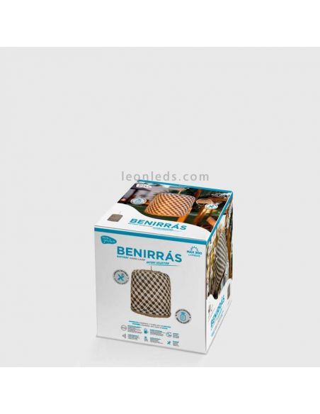 Lámpara bombilla LED colgante portátil y recargable Benirrás foto del paquete New Garden | LeonLeds Iluminación
