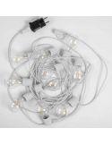 Pack 3 Guirnaldas LED Allegra white cable New Garden | LeonLeds Iluminación