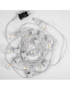 Pack 3 Guirnaldas LED Allegra white cable New Garden | LeonLeds Iluminación
