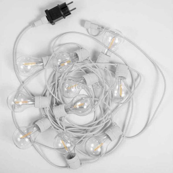Pack 3 Guirnaldas LED Allegra white cable New Garden | LeonLeds Iluminación