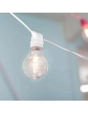 Pack 3 Guirnaldas LED Allegra white cable o solar New Garden | LeonLeds Iluminación