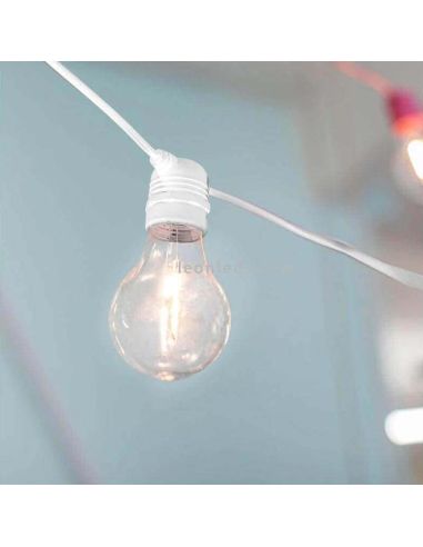 Pack 3 Guirnaldas LED Allegra white cable o solar New Garden | LeonLeds Iluminación