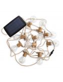 Lot de 3 guirlandes LED Allegra jute solaire 8m New Garden | Éclairage LeonLeds