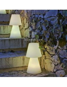 Lámpara de mesa LED grande Lola 45 portátil RGB | LeonLeds Iluminación 2