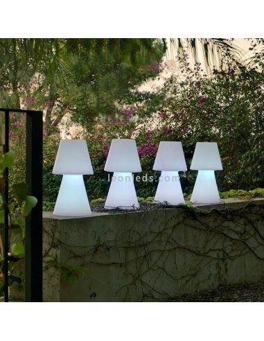 Lámpara de mesa LED grande Lola 45 portátil RGB recargable | LeonLeds Iluminación