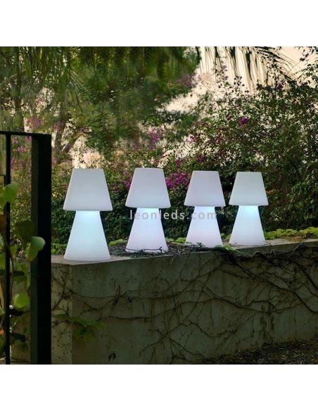 Lámpara de mesa LED grande Lola 45 portátil RGB recargable | LeonLeds Iluminación