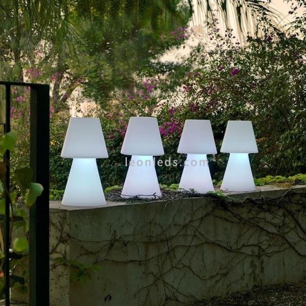 Lámpara de mesa LED grande Lola 45 portátil RGB recargable | LeonLeds Iluminación