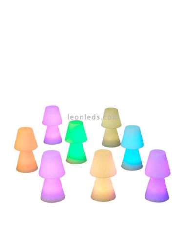 Lámpara de mesa LED grande Lola 45 portátil RGB exterior| LeonLeds Iluminación
