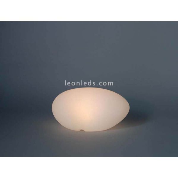 Lámpara blanca LED decorativa solar y recargable de 40Cm Petra regulable intensidad New Garden | LeónLeds Iluminación