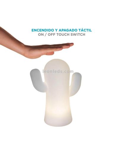 Candeeiro de mesa LED de toque de silicone branco Panchito New Garden | Leon Iluminação LED