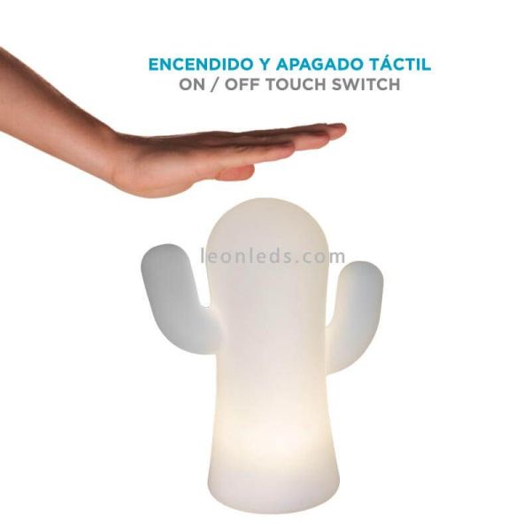 Candeeiro de mesa LED de toque de silicone branco Panchito New Garden | Leon Iluminação LED