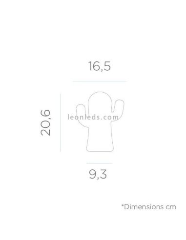 Lámpara de mesa LED Panchito táctil en blanco dimensiones New Garden | LeonLeds Iluminación