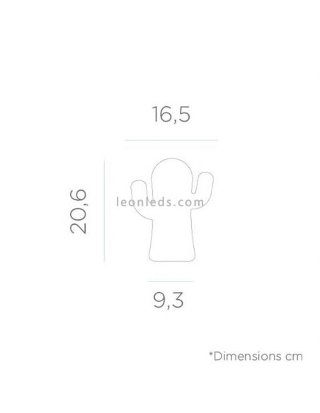 Dimensões do candeeiro de mesa LED de toque branco Panchito New Garden | Leon Iluminação LED