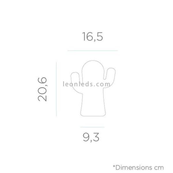 Lámpara de mesa LED Panchito táctil en blanco dimensiones New Garden | LeonLeds Iluminación