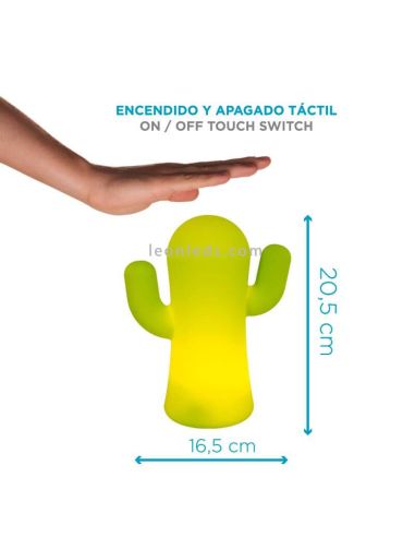 Lámpara de mesa LED Panchito táctil en Lima dimensiones New Garden | LeonLeds Iluminación