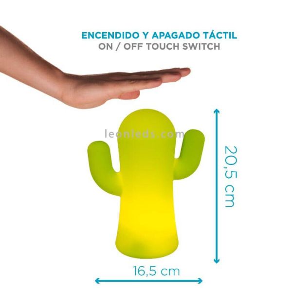 Lámpara de mesa LED Panchito táctil en Lima dimensiones New Garden | LeonLeds Iluminación