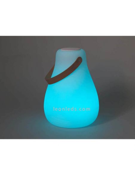 Candeeiro de mesa LED mudando de luz RGB alto-falante portátil ao ar livre Kurby Play New Garden | Leon Iluminação LED