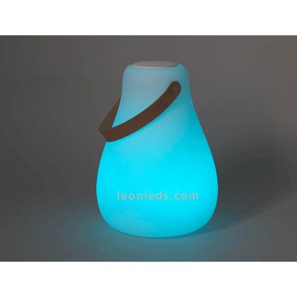 Lampe de table Enceinte portative d'extérieur à éclairage changeant LED RGB Kurby Play New Garden | Éclairage LeonLeds