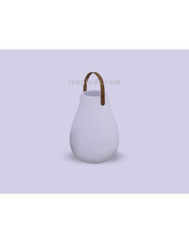 Lámpara de sobremesa polietileno LED exterior portátil batería de litio altavoz Kurby Play New Garden | LeónLeds Iluminación