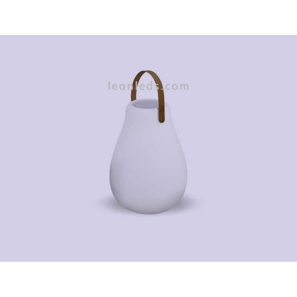 Lampe de table polyéthylène extérieur LED haut-parleur batterie lithium portable Kurby Play New Garden | Éclairage LeonLeds